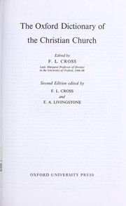  The Oxford dictionary of the Christian Church,