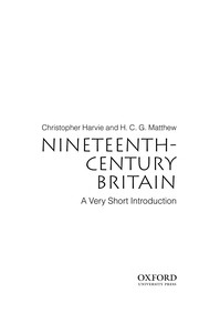 Harvie, Christopher. Nineteenth-century Britain /