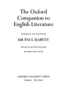 Harvey, Paul, Sir, 1869-1948.  The Oxford companion to English literature /