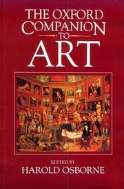 The Oxford companion to art; edited by Harold Osborne.