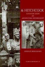 Summerson and Hitchcock : centenary essays on architectural historiography / edited by Frank Salmon.