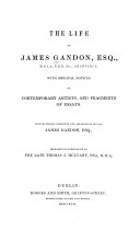 Gandon, James, ca. 1773-1851. The life of James Gandon, Esq.,