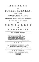 Gilpin, William, 1724-1804. Remarks on forest scenery.