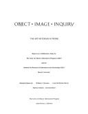 Object, image, inquiry : the art historian at work / Elizabeth Bakewell, William O. Beeman, Carol McMichael Reese ; Marilyn Schmitt, general editor.