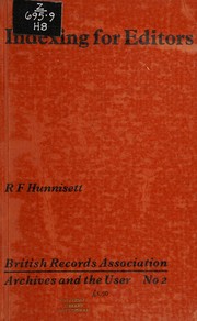 Hunnisett, R. F. Indexing for editors