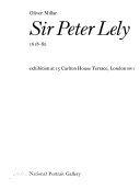 Sir Peter Lely, 1618-80 : [catalogue of an] exhibition at [the] National Portrait Gallery, 17 November, 1978 to 18 March, 1979 / Oliver Millar.