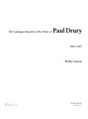 The catalogue raisonné of the prints of Paul Drury, 1903-1987 / Robin Garton.