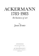 Ford, John, 1936- Ackermann, 1783-1983 :