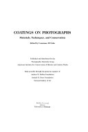 Coatings on photographs : materials, techniques and conservation / edited by Constance McCabe.