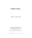 Hall, Nigel, 1943- Nigel Hall :