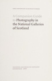 National Galleries of Scotland. A companion guide to photography in the National Galleries of Scotland /