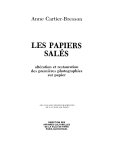 Les papiers salés : altération et restauration des premières photographies sur papier / Anne Cartier-Bresson.