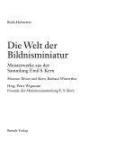 Hofstetter, Bodo. Die Welt der Bildnisminiatur :