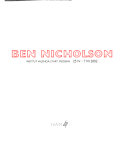 Ben Nicholson : Institut Valencià d'Art Modern, 25 IV - 7 VII 200 / [curator, Jeremy Lewison]